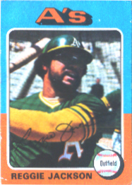 1975 Topps Mini Baseball Cards      300     Reggie Jackson